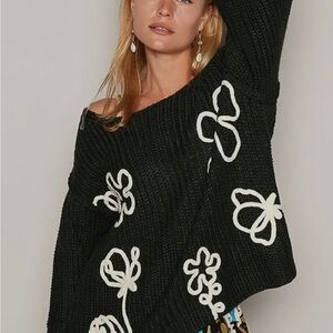 Pol Green oversized sweater